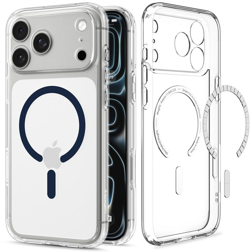 iPhone 18 Pro / 17 Pro Spigen Ultra Hybrid Deksel - MagSafe Kompatibel - Gjennomsiktig / Blå