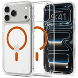 iPhone 18 Pro / 17 Pro Spigen Ultra Hybrid Deksel - MagSafe Kompatibel - Gjennomsiktig / Oransje