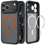 iPhone 18 Pro Max / 17 Pro Max Spigen Ultra Hybrid Deksel - MagSafe Kompatibel - Matt Svart / Oransje