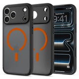 iPhone 18 Pro Max / 17 Pro Max Spigen Ultra Hybrid Deksel - MagSafe Kompatibel - Matt Svart / Oransje