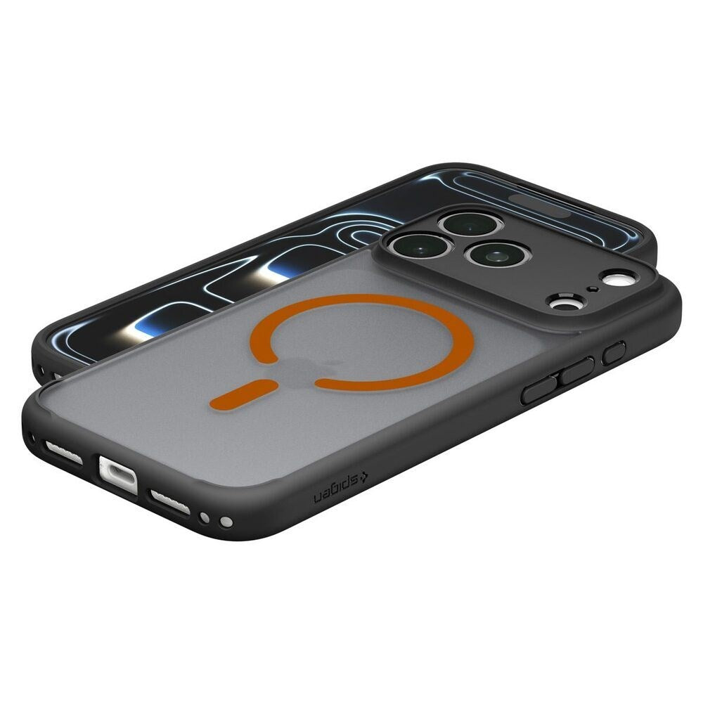 iPhone 18 Pro Max / 17 Pro Max Spigen Ultra Hybrid Deksel - MagSafe Kompatibel - Matt Svart / Oransje
