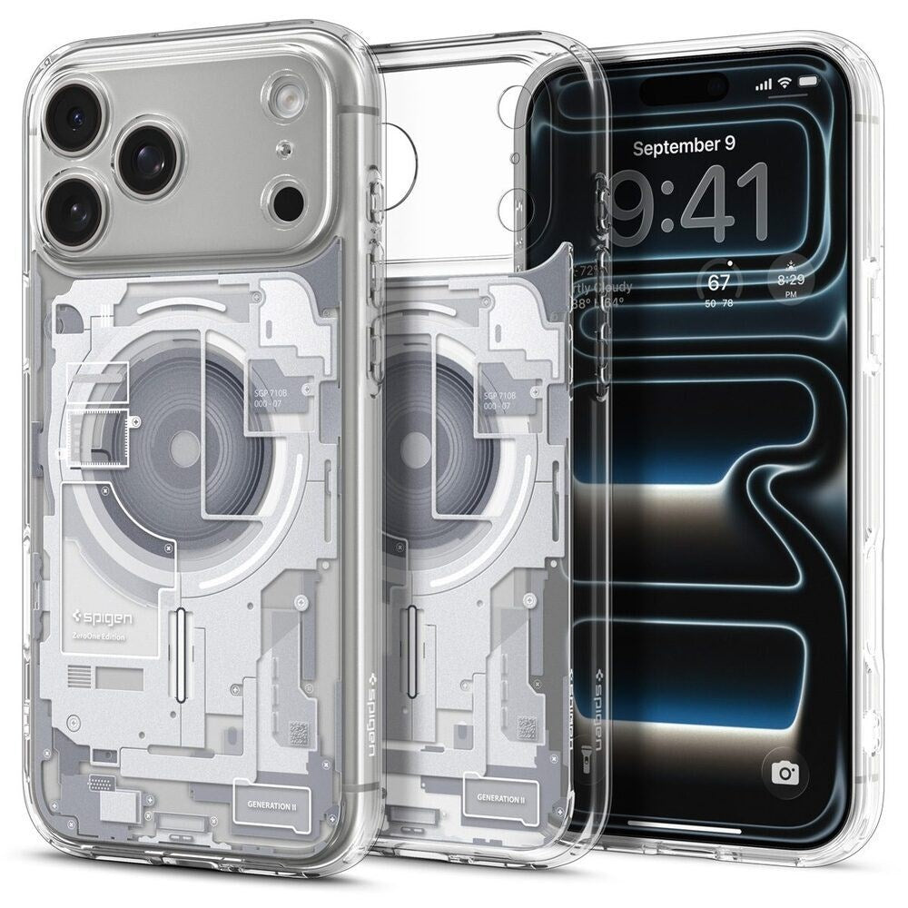 iPhone 18 Pro / 17 Pro Spigen Ultra Hybrid Deksel - MagSafe Kompatibel - Gjennomsiktig / Hvit