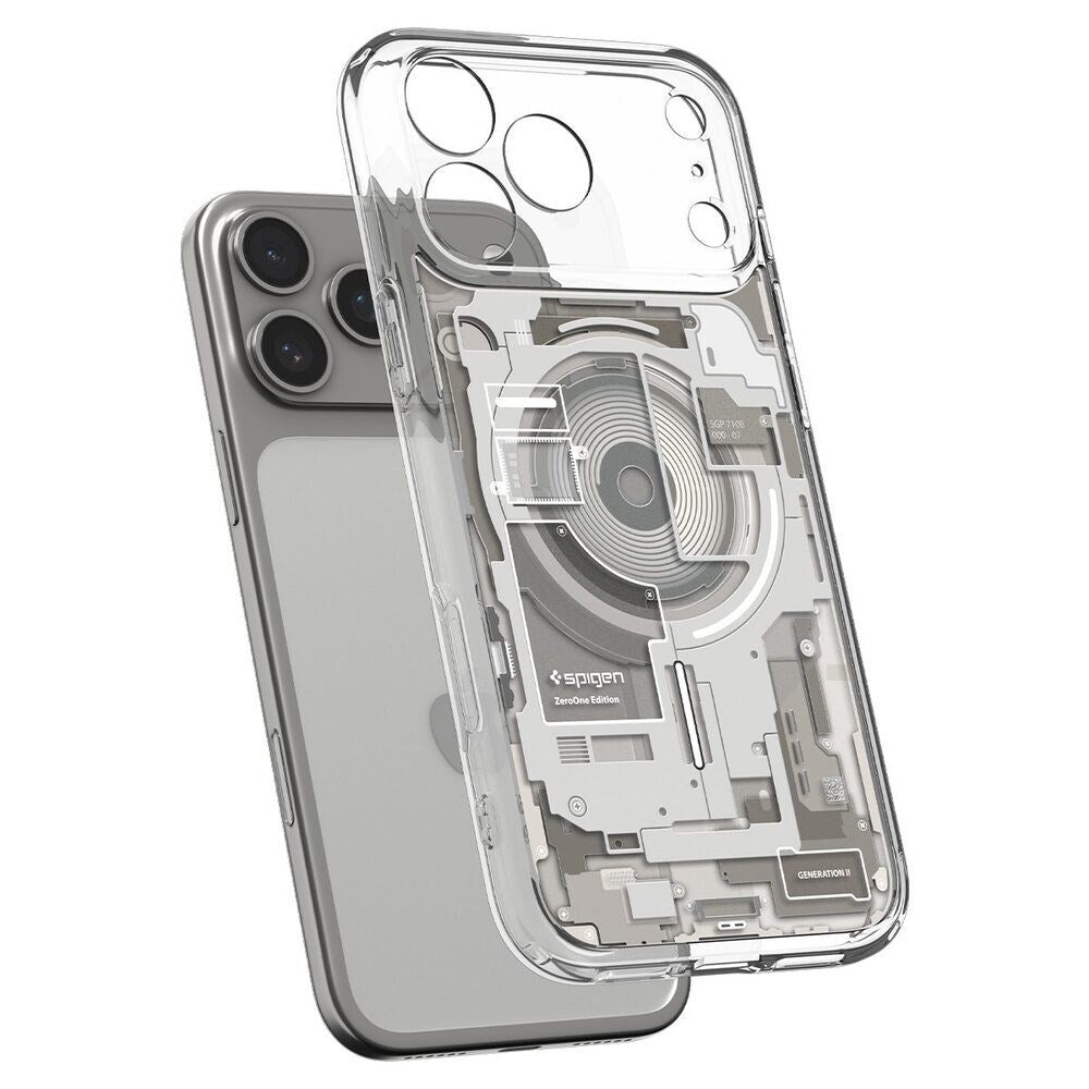 iPhone 18 Pro / 17 Pro Spigen Ultra Hybrid Deksel - MagSafe Kompatibel - Gjennomsiktig / Sølv