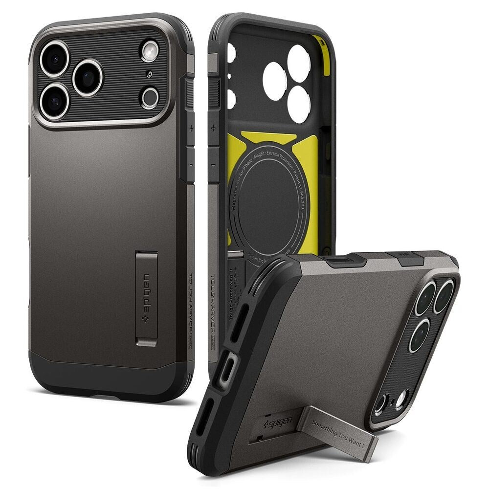 iPhone 18 Pro Max / 17 Pro Max Spigen Tough Armor T Deksel - MagSafe Kompatibel - Grå