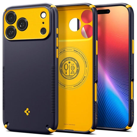 iPhone 18 Pro Max / 17 Pro Max Spigen Nano Pop Hybrid Deksel - MagSafe Kompatibel - Blå / Gul