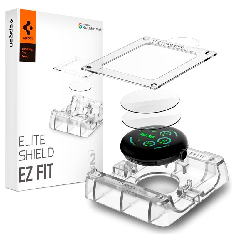 Google Pixel Watch 4 / 3 (41mm) Spigen EliteShield EZ Fit Skjermbeskytter - 2 stk - Gjennomsiktig