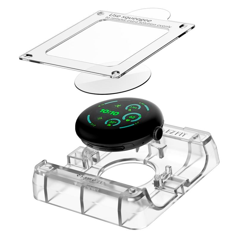 Google Pixel Watch 4 / 3 (41mm) Spigen EliteShield EZ Fit Skjermbeskytter - 2 stk - Gjennomsiktig