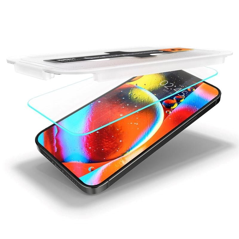 iPhone 14 Plus / 13 Pro Max Spigen EZ Fit Glas.tR Skjermbeskytter 2 Stk. - Case Friendly - Gjennomsiktig