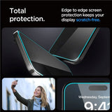 iPhone 15 Pro Max Spigen EZ Fit Glas.tR Skjermbeskytter 2 Stk. - Privacy Filter - Case Friendly - Gjennomsiktig