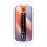 iPhone 17 / 17 Pro / 16 Pro Spigen EZ Fit Glas.tR Skjermbeskytter 2. Stk - Privacy Filter - Case Friendly - Gjennomsiktig