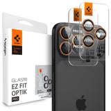 iPhone 17 Pro / 17 Pro Max / 16 Pro / 16 Pro Max / 15 Pro / 15 Pro Max / 14 Pro / 14 Pro Max Spigen Glass tR EZ Fit Optik Pro Kameralinsebeskyttelsesglass - 2 stk - Oransje
