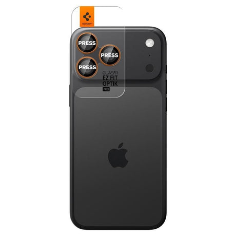 iPhone 17 Pro / 17 Pro Max / 16 Pro / 16 Pro Max / 15 Pro / 15 Pro Max / 14 Pro / 14 Pro Max Spigen Glass tR EZ Fit Optik Pro Kameralinsebeskyttelsesglass - 2 stk - Oransje