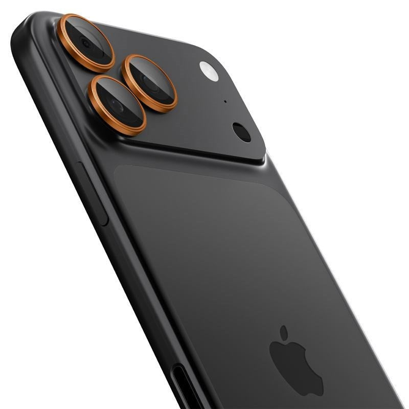 iPhone 17 Pro / 17 Pro Max / 16 Pro / 16 Pro Max / 15 Pro / 15 Pro Max / 14 Pro / 14 Pro Max Spigen Glass tR EZ Fit Optik Pro Kameralinsebeskyttelsesglass - 2 stk - Oransje