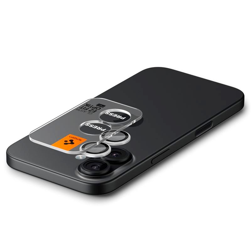iPhone 17 Spigen Glass tR EZ Fit Optik Pro Kameralinsebeskyttelsesglass - 2 stk - Sølv