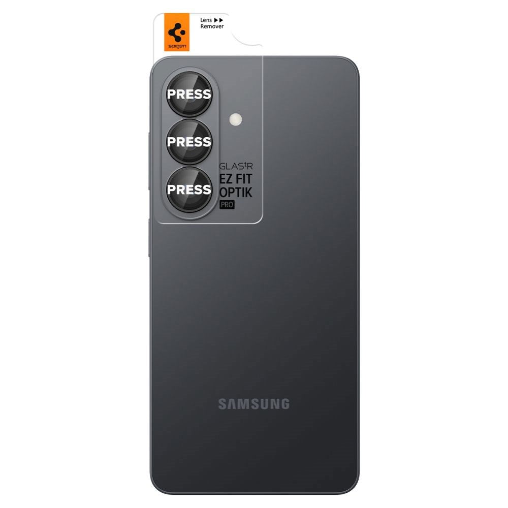 Samsung Galaxy S26 Spigen Glass tR EZ Fit Optik Pro Kameralinsebeskyttelsesglass - 2 stk - Svart