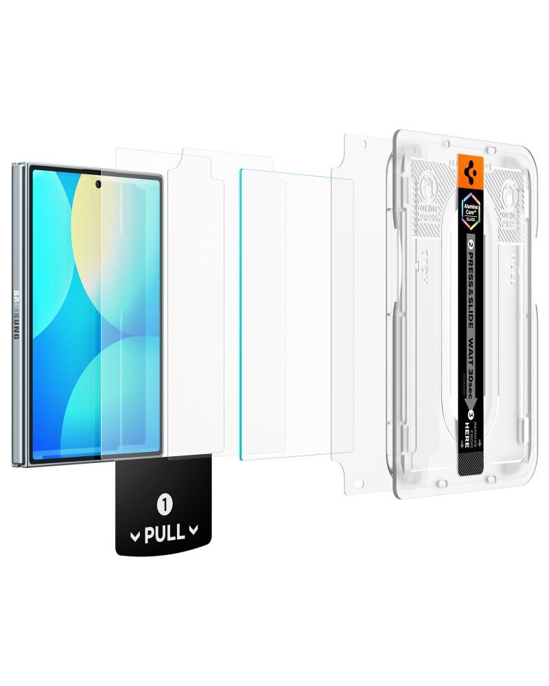 Samsung Galaxy Z Fold8 Spigen Glass tR EZ Fit Pro HD Skjermbeskyttelsesglass - 2 stk - Gjennomsiktig