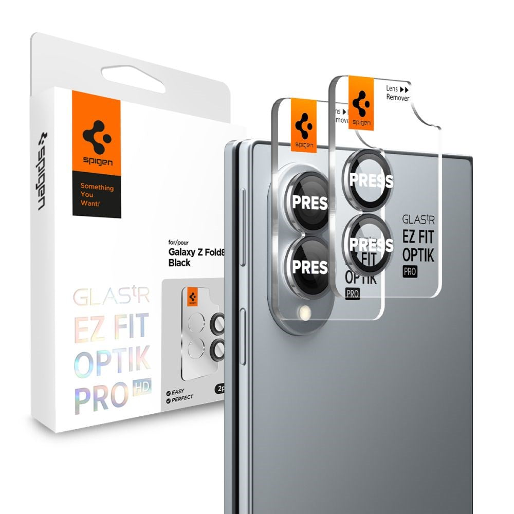 Samsung Galaxy Z Fold8 Spigen Glass tR EZ Fit Optik Pro Kameralinsebeskyttelsesglass - 2 stk - Svart