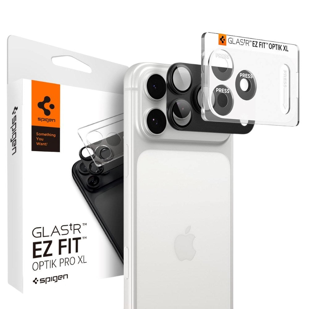 iPhone 18 Pro / 17 Pro Spigen Glass tR EZ Fit Optik Pro XL Kameralinsebeskyttelse - Grå