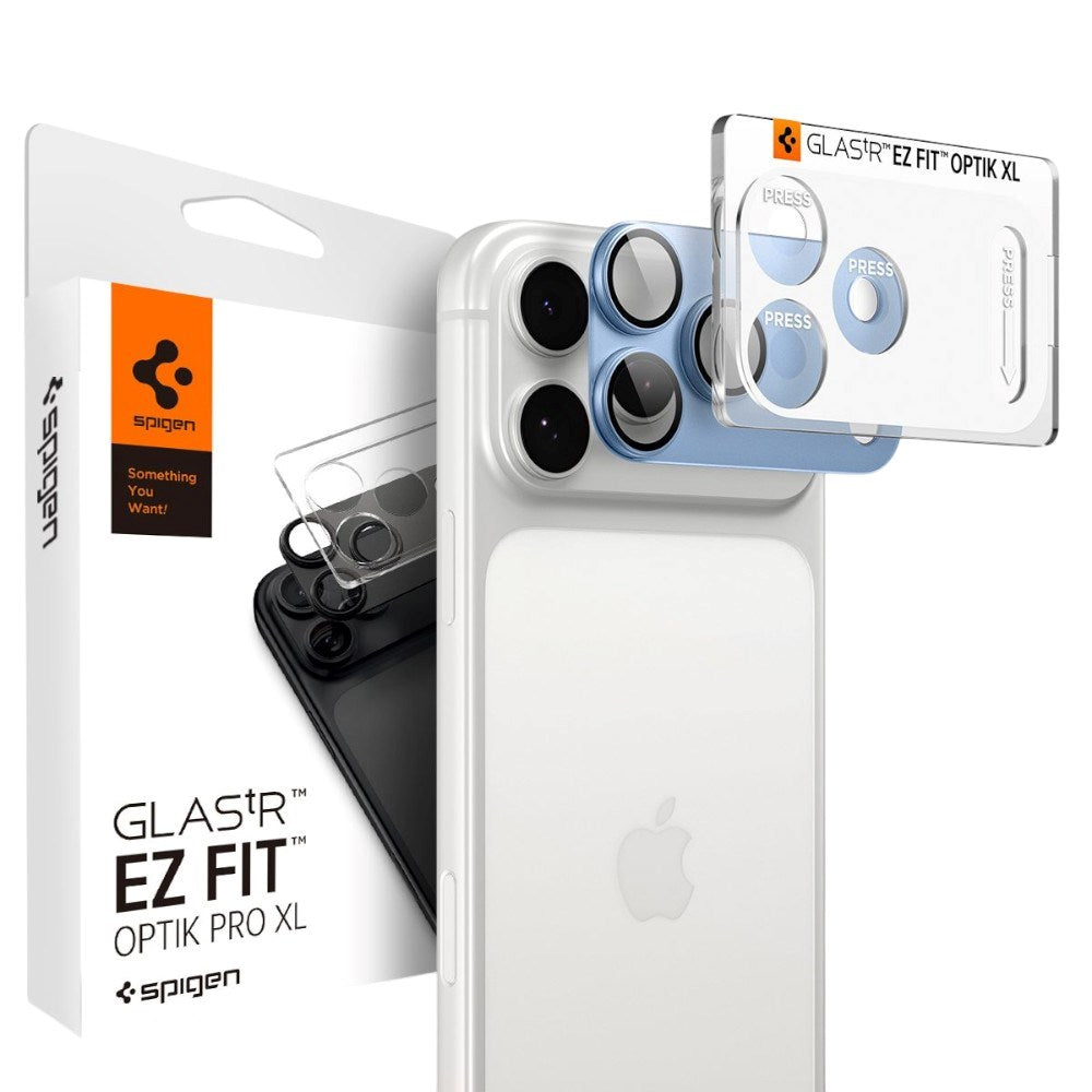 iPhone 18 Pro / 17 Pro Spigen Glass tR EZ Fit Optik Pro XL Kameralinsebeskyttelse - Blå