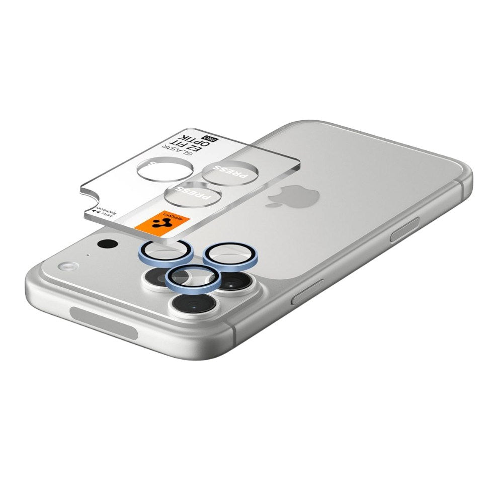 iPhone 18 Pro / 18 Pro Max Spigen Glass tR EZ Fit Optik Pro Kameralinsebeskyttelse - 2 stk - Blå