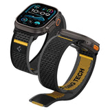 Apple Watch (44/SE/45/46/49mm) Spigen Athlex Air Active Nylon Rem – Svart