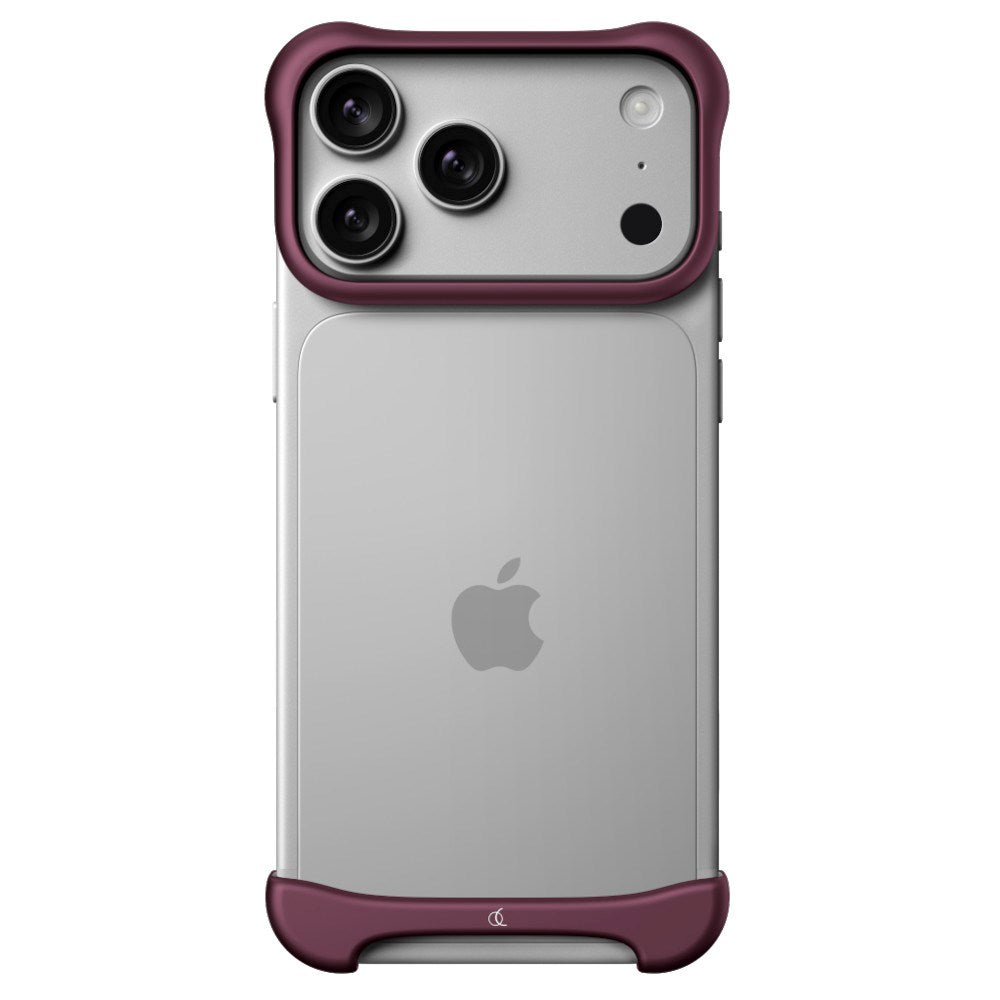 iPhone 18 Pro Arc Pulse Aluminum Bumper Deksel - Matte Dark Red
