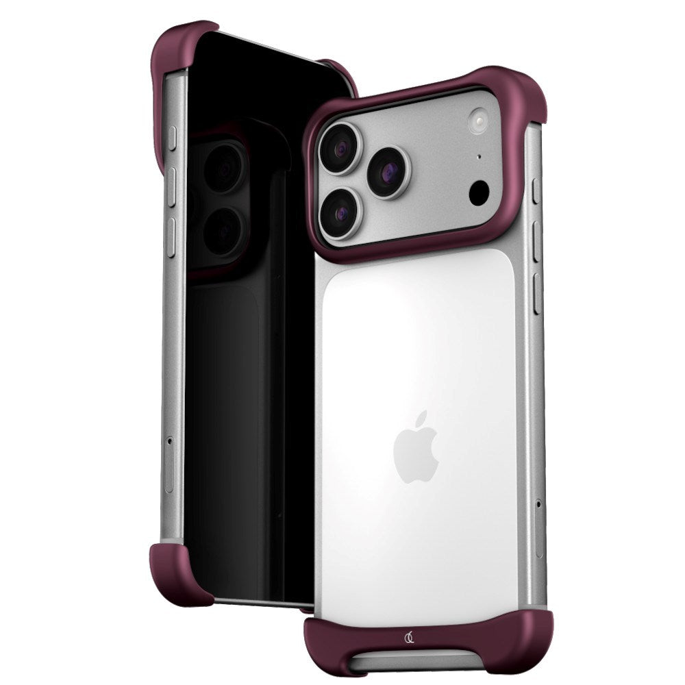 iPhone 18 Pro Max Arc Pulse Aluminum Bumper Deksel - Matte Dark Red