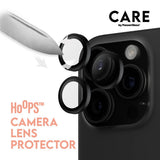 CARE By PanzerGlass iPhone 16 Pro 3-i-1 FASHION Bundle - Skjermbeskyttelse (UWF) / Deksel / Kamerabeskyttelse - Gjennomsiktig / Svart