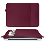 Tech-Protect MacBook / Laptop Neopren  Sleeve 14" (34.5 x 24.5 cm) med Ekstra Lomme - Burgund