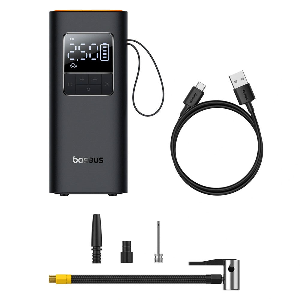 Baseus SuperMini Pro Kompressor med Batterier - Svart