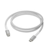 dbramante1928 Ladekabel Laget av Flettet Resirkulert Materialer - USB-C til USB-C - 100W - 2.5M - Hvit