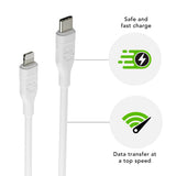 dbramante1928 Ladekabel av Resirkulert Plast - USB-C til Lightning - 36W - 2M - Hvit