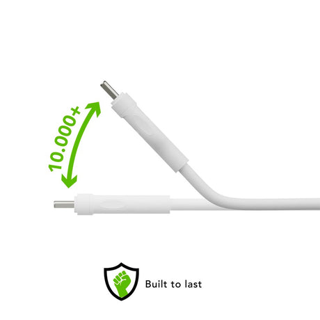 dbramante1928 Ladekabel av Resirkulert Plast - USB-C til Lightning - 36W - 2M - Hvit
