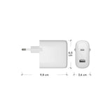dbramante1928 EU Vegglader - 1 x USB-C 65W/1 x USB-A 18W - Hvit