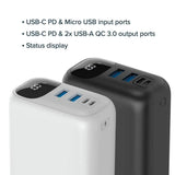 Canyon PB301 20W PowerBank - 30.000 mAh - Hvit