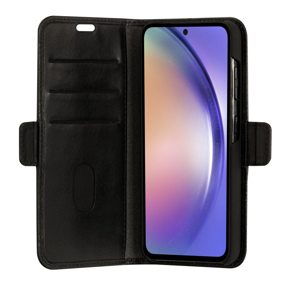 Samsung Galaxy A54 (5G) dbramante1928 Copenhagen Ekte Skinn Flip Deksel m. Lommebok - Black
