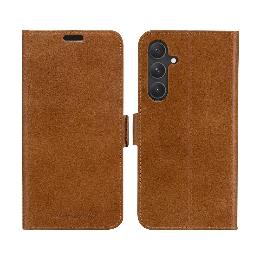 Samsung Galaxy A55 (5G) dbramante1928 Copenhagen Ekte Skinn Flip Deksel m. Lommebok - Tan
