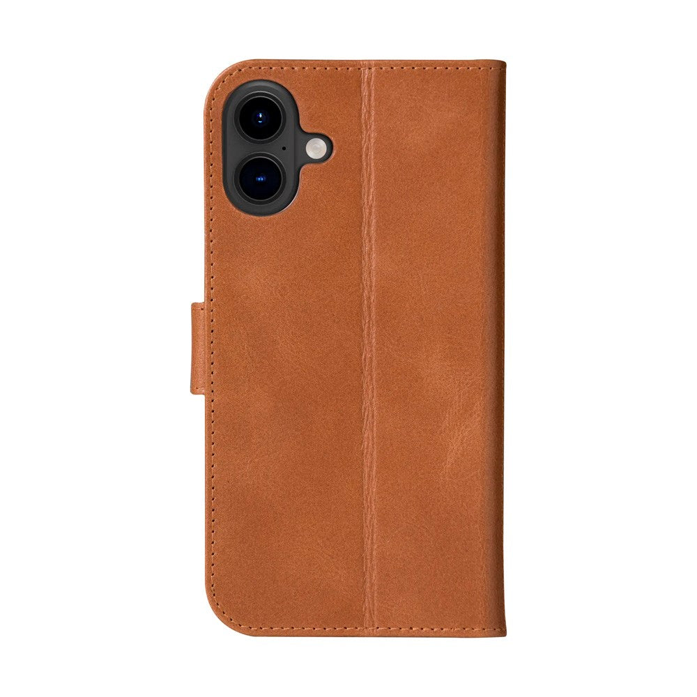 iPhone 16 Plus dbramante1928 Copenhagen Ekte Skinn Deksel med Lommebok - Tan