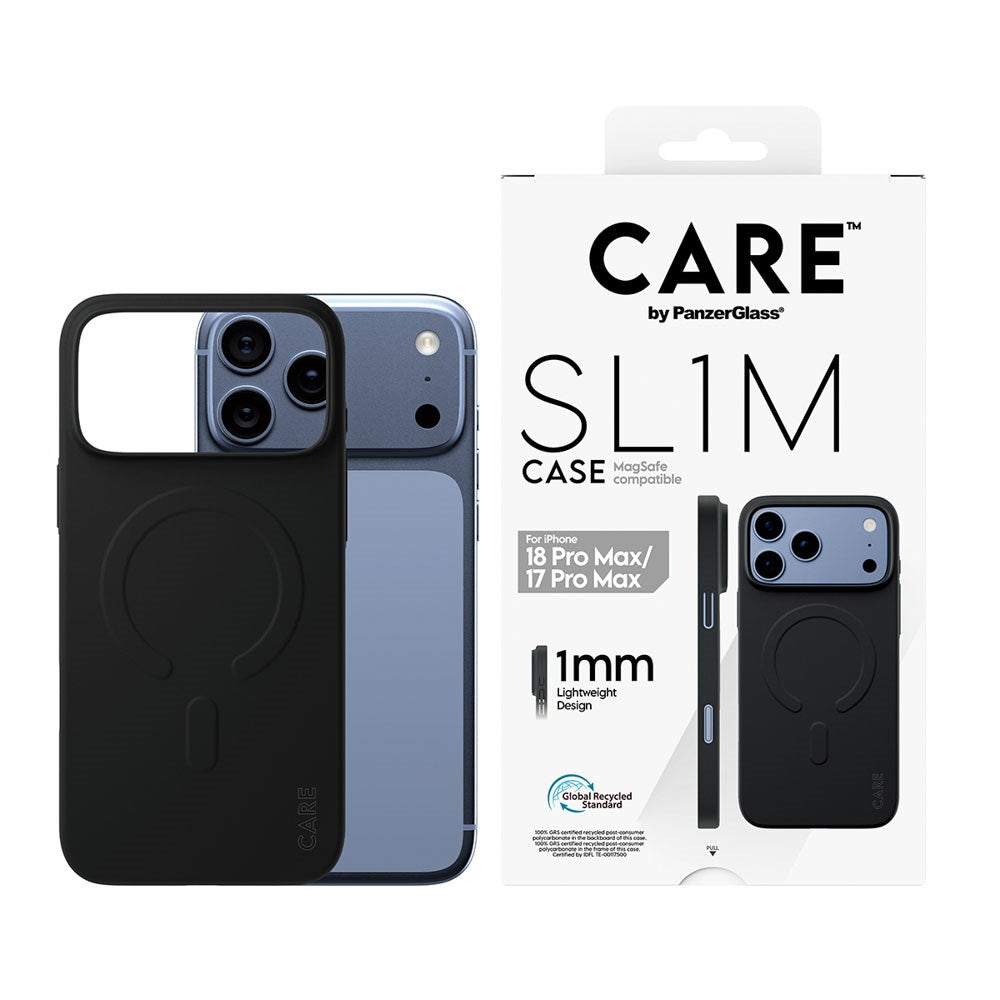 iPhone 18 Pro Max  / 17 Pro Max CARE by PanzerGlass SL1M Deksel - MagSafe Kompatibel - Svart