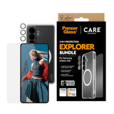 Samsung Galaxy S26 Urban Combat 3-in-1 Bundle med Deksel / Skjermbeskytter / Kamerabeskyttelse - Qi Kompatibel - Gjennomsiktig