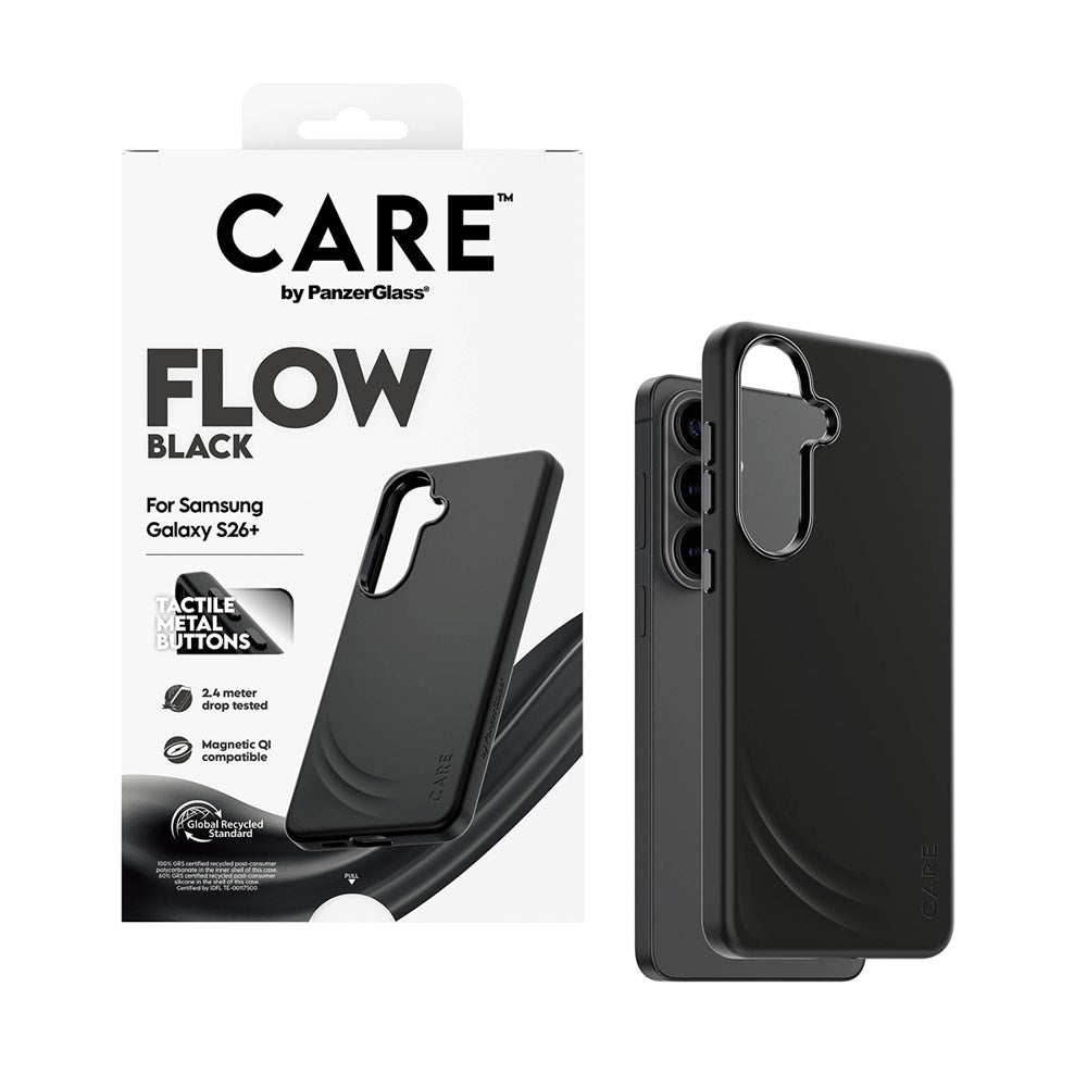 Samsung Galaxy S26+ (Plus) CARE by PanzerGlass Feature Flow Deksel - Qi Kompatibel - Svart