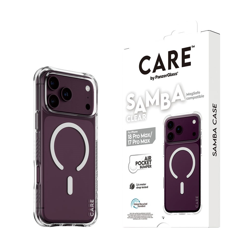 iPhone 18 Pro Max  / 17 Pro Max CARE by PanzerGlass Fashionable Samba Deksel - MagSafe Kompatibel - Gjennomsiktig