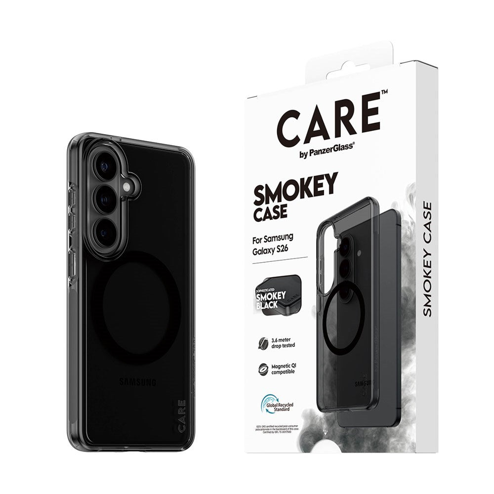 Samsung Galaxy S26 CARE by PanzerGlass Urban Explorer Deksel - Qi Kompatibel - Smokey Svart