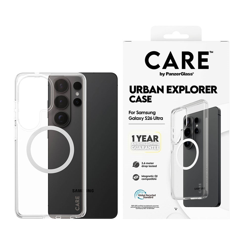 Samsung Galaxy S26 Ultra CARE by PanzerGlass Urban Explorer Deksel - Qi Kompatibel - Gjennomsiktig / Hvit