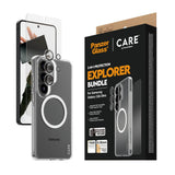 Samsung Galaxy S26 Ultra Urban Combat 3-in-1 Bundle med Deksel / Skjermbeskytter / Kamerabeskyttelse - Qi Kompatibel - Gjennomsiktig
