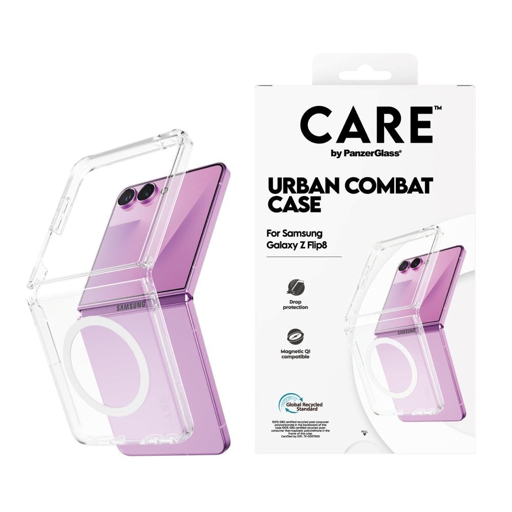 Samsung Galaxy Z Flip8 / Flip7 CARE™ by PanzerGlass® Urban Combat Deksel - Transparent
