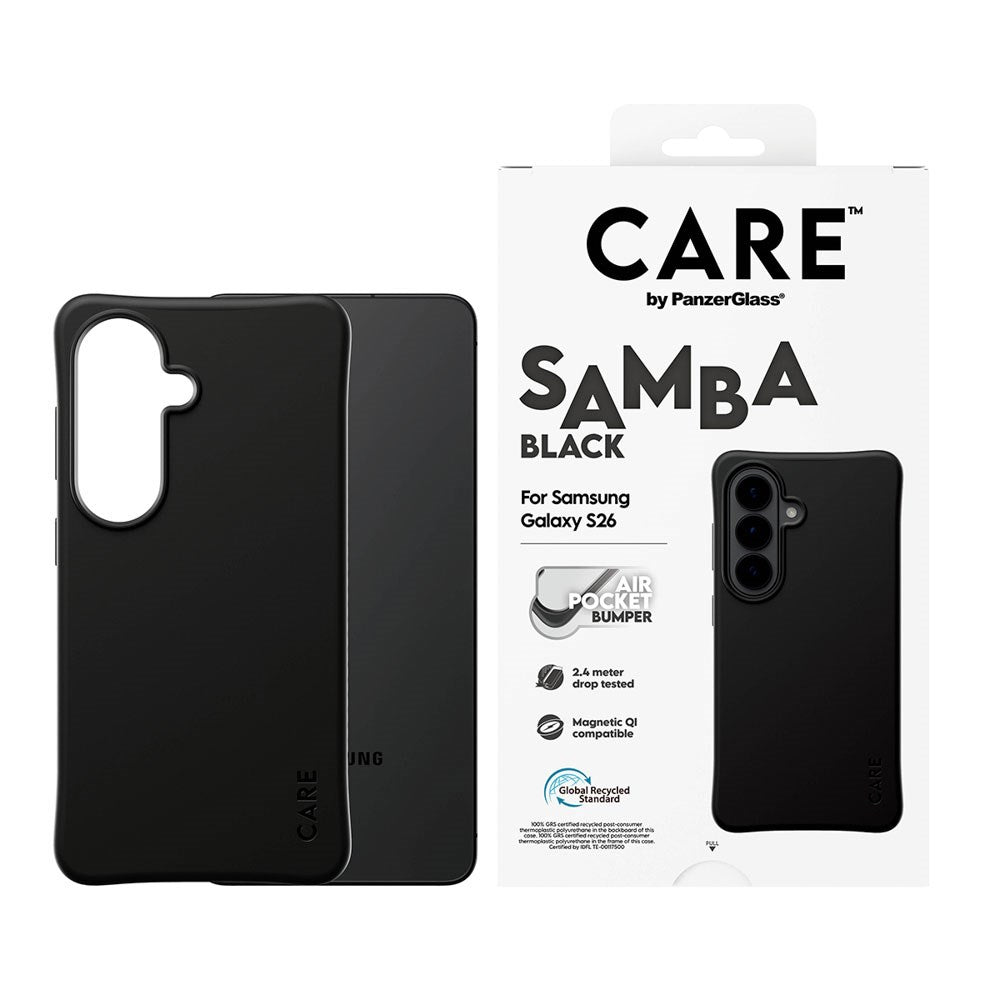 Samsung Galaxy S26 CARE by PanzerGlass Fashionable Samba Deksel - Qi Kompatibel - Svart