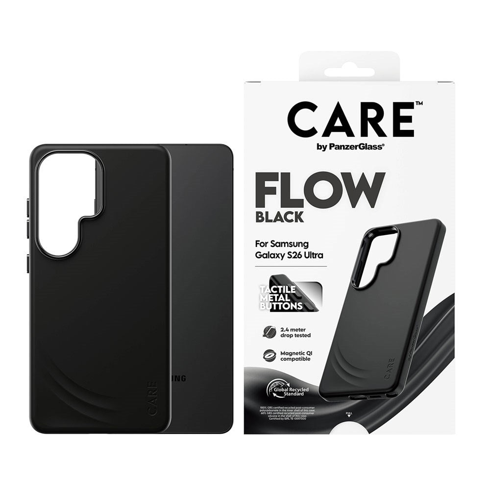 Samsung Galaxy S26 Ultra CARE by PanzerGlass Feature Flow Deksel - Qi Kompatibel - Svart