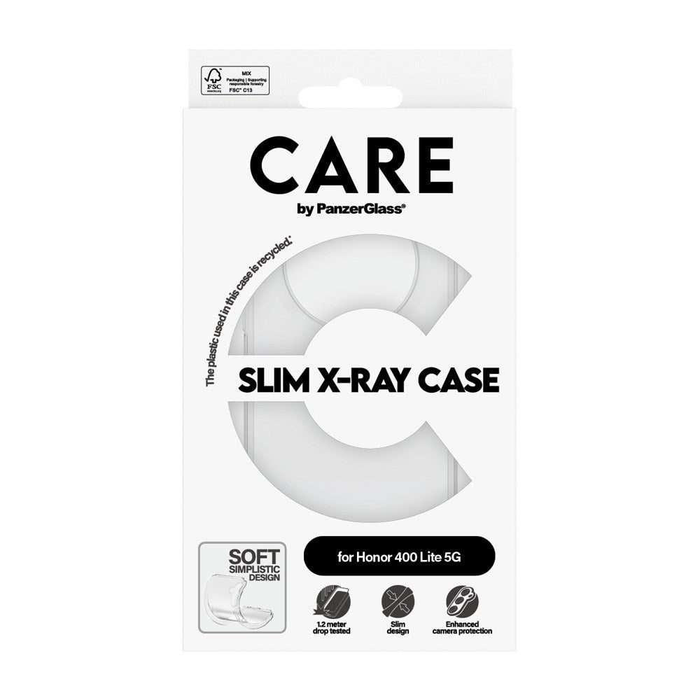 CARE by PanzerGlass Honor 400 Lite Fashionable Transparent X-Ray Soft Basic Case - Gjennomsiktig