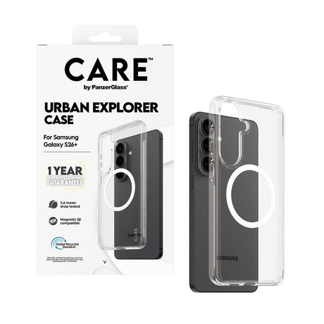 Samsung Galaxy S26+ (Plus) CARE by PanzerGlass Urban Explorer Deksel - Qi Kompatibel - Gjennomsiktig / Hvit